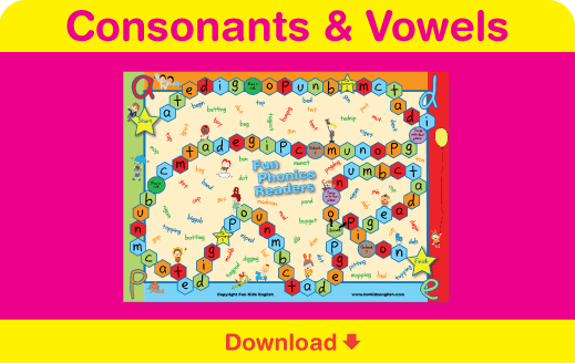 Download our consonants and vowels board game!